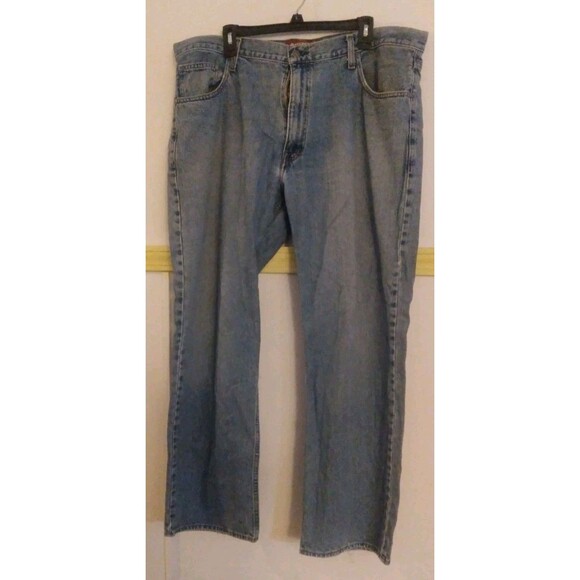 Arizona Mens Jeans 40x32 Relaxed Straight Leg Blue Denim Pants - Picture 1 of 8